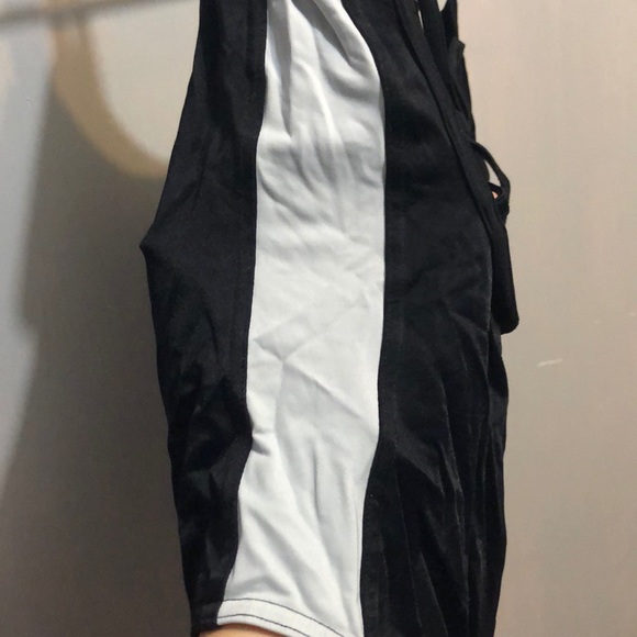 Black and grey dance leotard - Picture 3 of 3